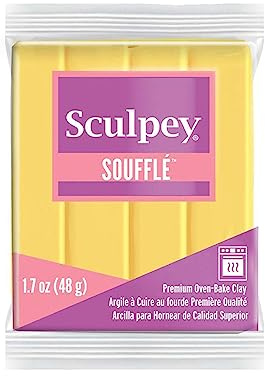 Polyform Sculpey SU 6072 48 g Individual Soufflé Clay Bar, Canary