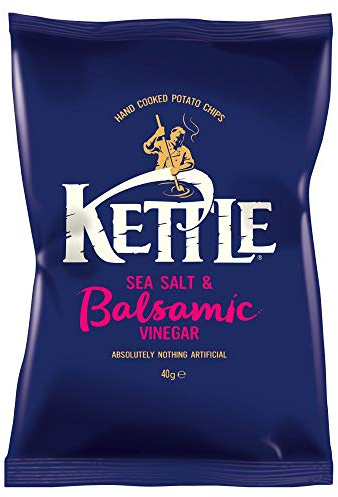 ( 18 Pack ) Kettle Chips Sea Salt & Balsamic Vinegar 40g