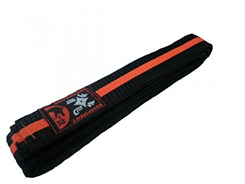 Budodrake Budogürtel, schwarz-orange-schwarz (Mittelstreifen) Karategürtel Judogürtel Taekwondogürtel Kampfsport-Gürtel (300)