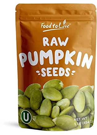 Food to Live - Raw Pepitas, 1 Pound, Pumpkin Seed Kernels, Unsalted, No Shell, Vegan, Kosher, Keto, Bulk. Wholesome Snack. High in Protein, Essential Fatty Acids.