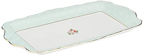 Royal Albert Modern Vintage Sandwich Tray 29cm Polka Rose, Fine Bone China, 25