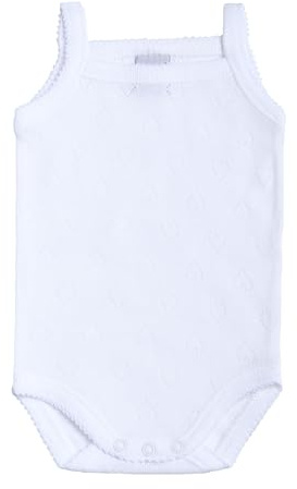 BABIDU Body Bebé Tirantes Finos Algodón 100%, Diseño Calado de Corazones, Body Bebé Suave y Transpirable, Ideal para Recién Nacido, Primera Puesta, Ropa Bebé Niño y Niña Unisex, Cómodo para Uso Diario