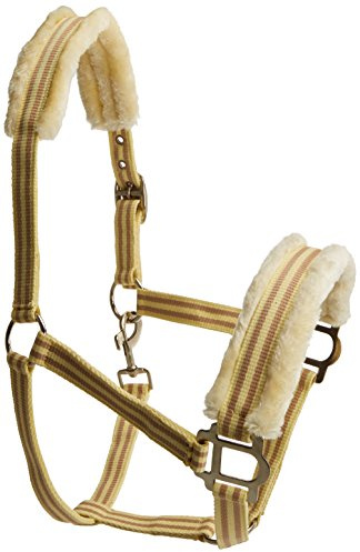 Kunststoffhalfter mit Kunstfell unterl., beige-braun Full