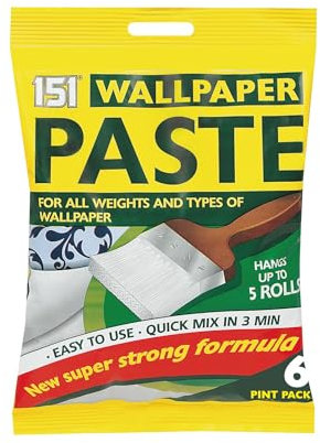 151 Reliable, All-Purpose Wall Paper Paste, Hangs Up To 5 Rolls