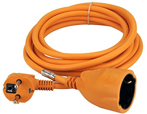 Unitec 44583 - Prolunga schuko H05VV-F3G1.5 mm², 3 m, arancio