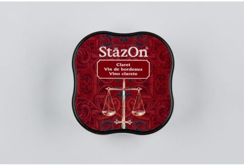Tsukineko Stazon Midi Pad Weinrot, Slaret, c1, Rot