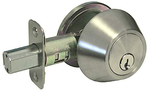 eBuilderDirect Satin Nickel Lock Door Oval Egg Shaped Style Knob Handle Entry/Privacy/Passage/Dummy/Deadbolt 6093DC (Single Cylinder Deadbolt Keyed Alike)