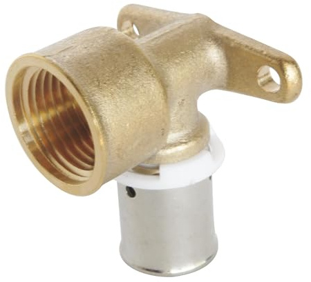 SOMATHERM FOR YOU, Applique à sertir femelle PER Ø16, coude femelle 15/21, compatible avec outils H, U, RF Installation rapide, résistance à la corrosion, pression max 10 bars