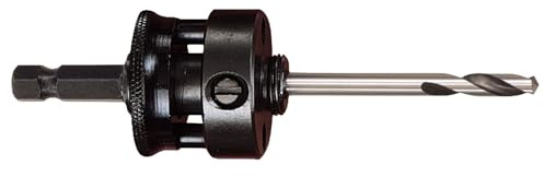 Starrett A10E Hole Saws Arbor - 32-210mm Quick Hitch Screw Thread Hex Shank Arbor with 6.35mm High Speed Pilot Drill Bit - Quick Change Mandrel