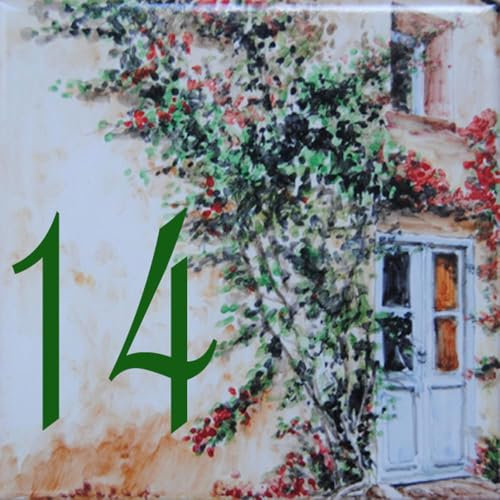 Azul'Decor35 Numero civico in Terracotta – 10,8x10,8x0,5 cm - Scegli Il Tuo Numero!