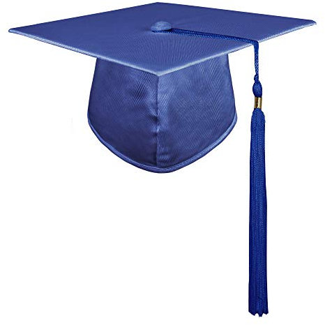 GraduationMall 2026 Unisex Shiny Graduation Hat Graduation Cap for Adult Academic Mortarboard High School & Bachelor - Royal