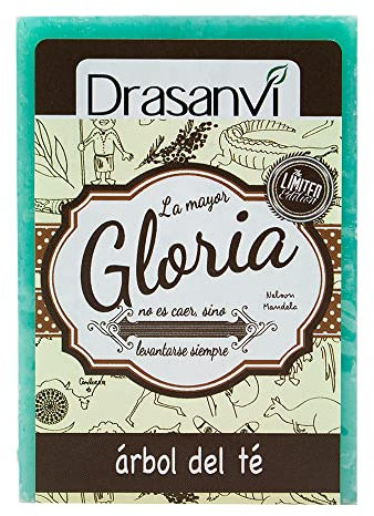 DRASANVI Savon naturel d'arbre à thé, mains, corps et visage pour un nettoyage en profondeur et efficace |Propriétés bactéricides fongicides Idéal pour les peaux avec excès de graisse 100 gr