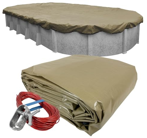 Robelle 601625-4 Pool Cover for Winter, Superior, 16 x 25 ft Above Ground Pools