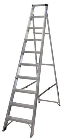 Werner MasterTrade™ Stepladder 10 Tread, Heavy Duty 175Kg Load Capacity, BS 2037 Class 1 certification, 25 Year Guarantee