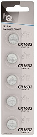 HQRP Lot de 5 Piles au Lithium CR1632 pour Moniteur de fréquence Cardiaque Polar FT4, FT4F, FT7, FT7M