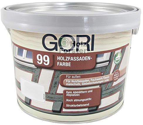 GORI 99 Holz- und Fassadenfarbe 2053 Silbergrau, 2,50 Liter