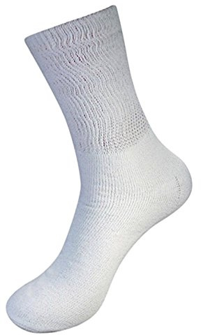 Lot of 3 Pairs Mens gray Diabetic Socks Loose Fit Big Size 13-15 Blue Label