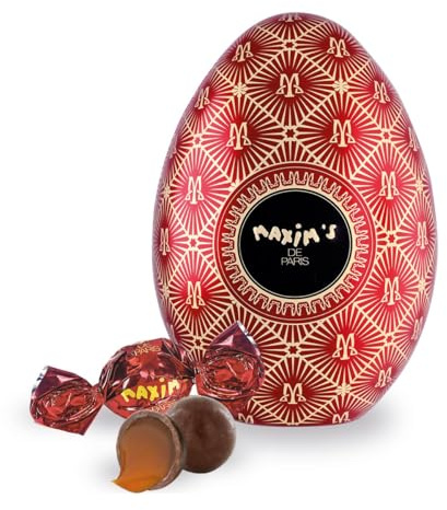 Maxim's de Paris Red Egg Dose Milchschokoladenkugeln Trüffeliert mit gesalzenem Toffee, 80 g