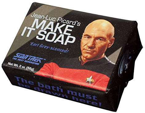 UPG - Make it soap | Star Trek Seife mit Earl Grey Aroma | Feste Handseife | 1 Stück Jean Luc Picard Seife | Duschseife Männer und Frauen | Geschenk für Star Trek Fans, zu Weihnachten, Geburtstag