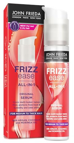 John Frieda Frizz Ease Original Serum 50ml, Hydrating Anti-Frizz Serum for Medium to Thick Hair