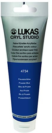 Lukas Cryl Studio 125 ml, Acrylfarbe in Premium-Qualität, Preussischblau