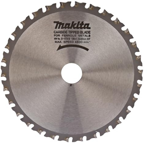 Makita B-07319 30 Thread Circular Saw Blade for Metal, 136 mm x 20 mm Size, Silver
