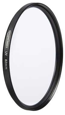 Amazon Basics 82 mm Circular UV Protection Filter for Clearer Pictures, Protects from Dust, Dirt and Scratches