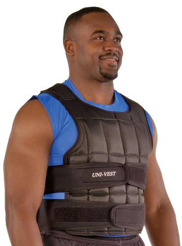 Power Systems Uni-Vest, Gewichtete Workout-Weste mit abnehmbaren Gewichten, Kurze Größe, schwarz (13082)