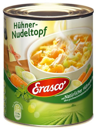 Erasco Hühner-Nudeltopf mit natürlicher Hühnerbrühe