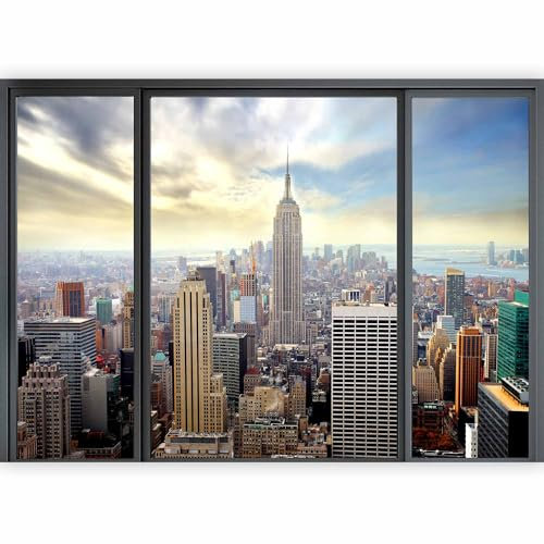 Fotomurale Soggiorno - Carta da parati 300x210 cm TNT Murale alla moda Decorazione da Muro XXL Poster Gigante Design Cameretta Carta per pareti Camera da Letto New York 10110904-12