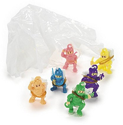Palandi Ninja Spielfiguren mit Fallschirm bunt gemischt 12 Stück Sticker