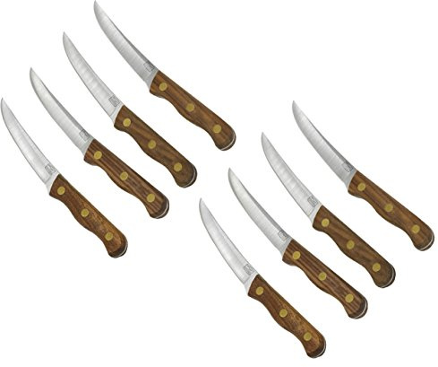 Chicago Cutlery B144 / 1104670 4 Wood Handle Steak Knife Set Walnut Tradition (2-Pack)
