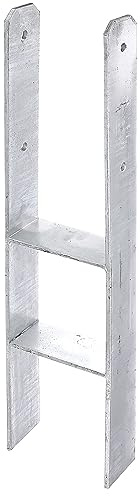 Alberts 208455 H-Pfostenträger | feuerverzinkt | lichte Breite 161 mm | Gesamthöhe 800 mm | Materialstärke 8 mm