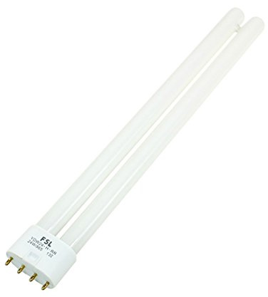 sourcing map CA 220V 24W 4 Perno Singolo Fine Fluorescente Luce Lampada Lampadina 2G11 Bianco