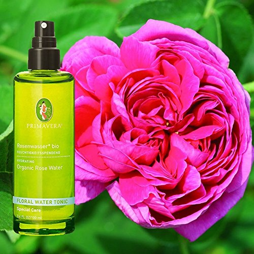 Primavera Vegane Bio Pflanzenwässer Pflegewässer 100% naturreine ätherische Öle 100ml, Duft:Rosenwasser