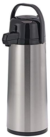 Service Ideas ECA25S Eco-Air Airpot with Pump lid, 2.5L, Glass Vacuum Insulation