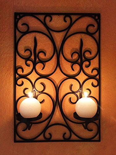 Araminta - Candelabro de pared mediterráneo, 59 cm