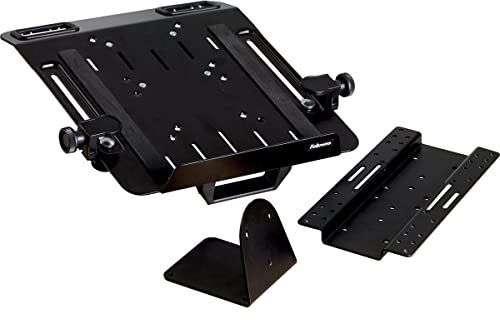 Fellowes Professional Series Single Laptop Mount Arm Accessory - VESA Compliant Adjustable Monitor Stand for 10-17 Inch Laptops - Max Weight 4.5KG - Black
