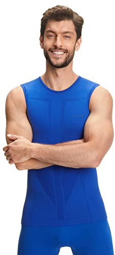 FALKE Herren Baselayer-Shirt Warm M S/l Sh Funktionsmaterial schnelltrocknend 1 Stück, Blau Yve 6714-O, L
