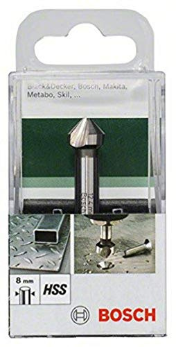 Bosch Accessories 2609255122 Fraise conique à lamer HSS à 3 taillants DIN 335 Diamètre 12,4 Queue 8 mm