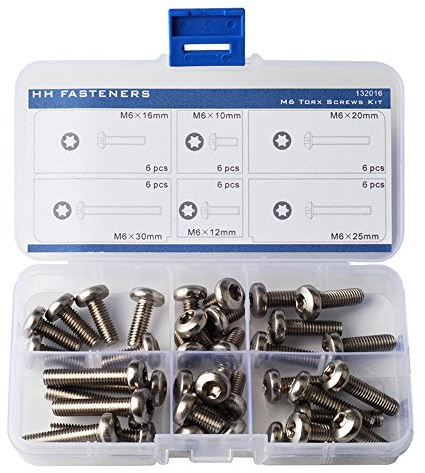 M6 (Gewinde Dia. 6 mm) Torx Pan Head Maschine Schrauben Pack (36)