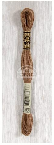 DMC 117MC-3862 Sticktwist, bomull, 3862 brun, 8 m