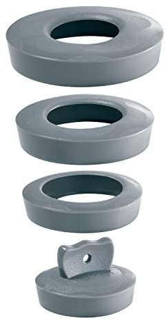 Wirquin 39224001 Kit bouchon universel pour vidage Ø 36 à Ø 58, gris