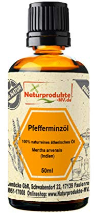 Pfefferminzöl, Mentha arvensis (Ackerminze) 50 ml 100% naturreines ätherisches Öl