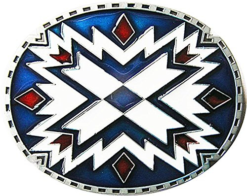 AW-Collection Buckle Gürtelschnalle Gürtelschließe Indianisches Ornament Westernbuckle