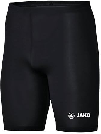 JAKO Unterziehhose Tight Basic 2.0 Schwarz L - Elastische Fahrradhose aus Polyester, Radlerhose mit elastischem Bund, Schnell trocknende Thermohose