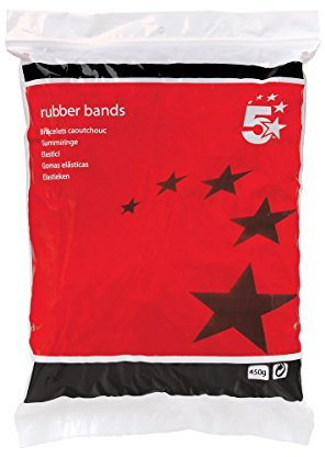 5 Star Office Rubber Bands No.33 Each 89x3mm Approx 665 Bands [Bag 0.454kg], Brown