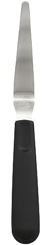 Wilton Comfort Grip Spatula Tapered, Edelstahl Winkelpalette für Torten, Streichpaletten zum Streichen von Icing oder Creme, Glasurspatel, 22,5 cm