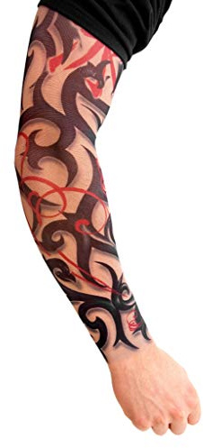 Maskworld Tribal - Tattoo Ärmel zum Überziehen - Armgröße: S - Kostüm-Zubehör für Halloween, Karneval & Motto-Party