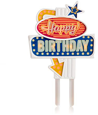 SUCK UK Cartel luminoso para tarta de cumpleaños